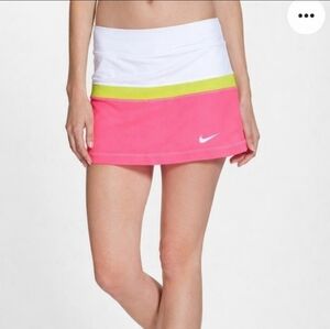 Nike Court Skort Skirt 620846 Tennis White Green Pink Color Skirt Sz M